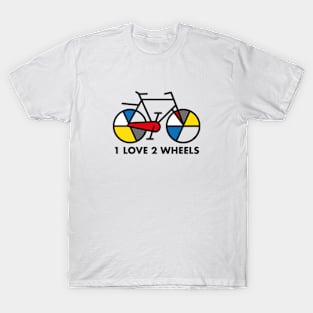 1 LOVE 2 WHEELS and a nod to Mondriaan T-Shirt